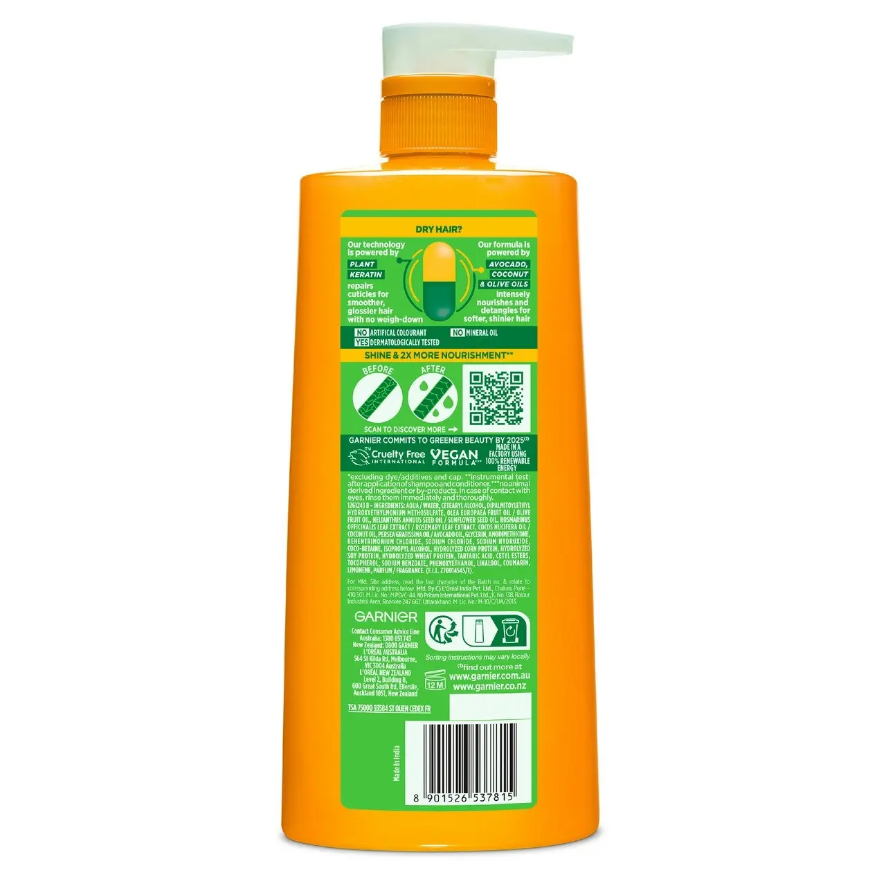 Garnier Fructis Nutri-Repair 3 Conditioner 850ml for Dry Hair