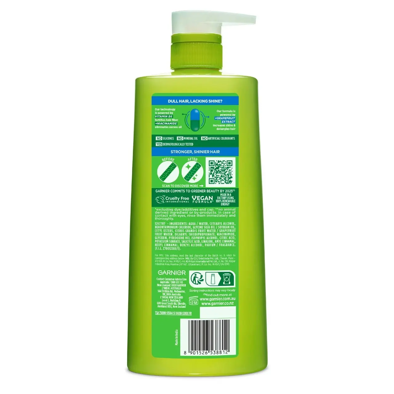 Garnier Fructis Normal Strength & Shine Conditioner 850ml for Normal Hair