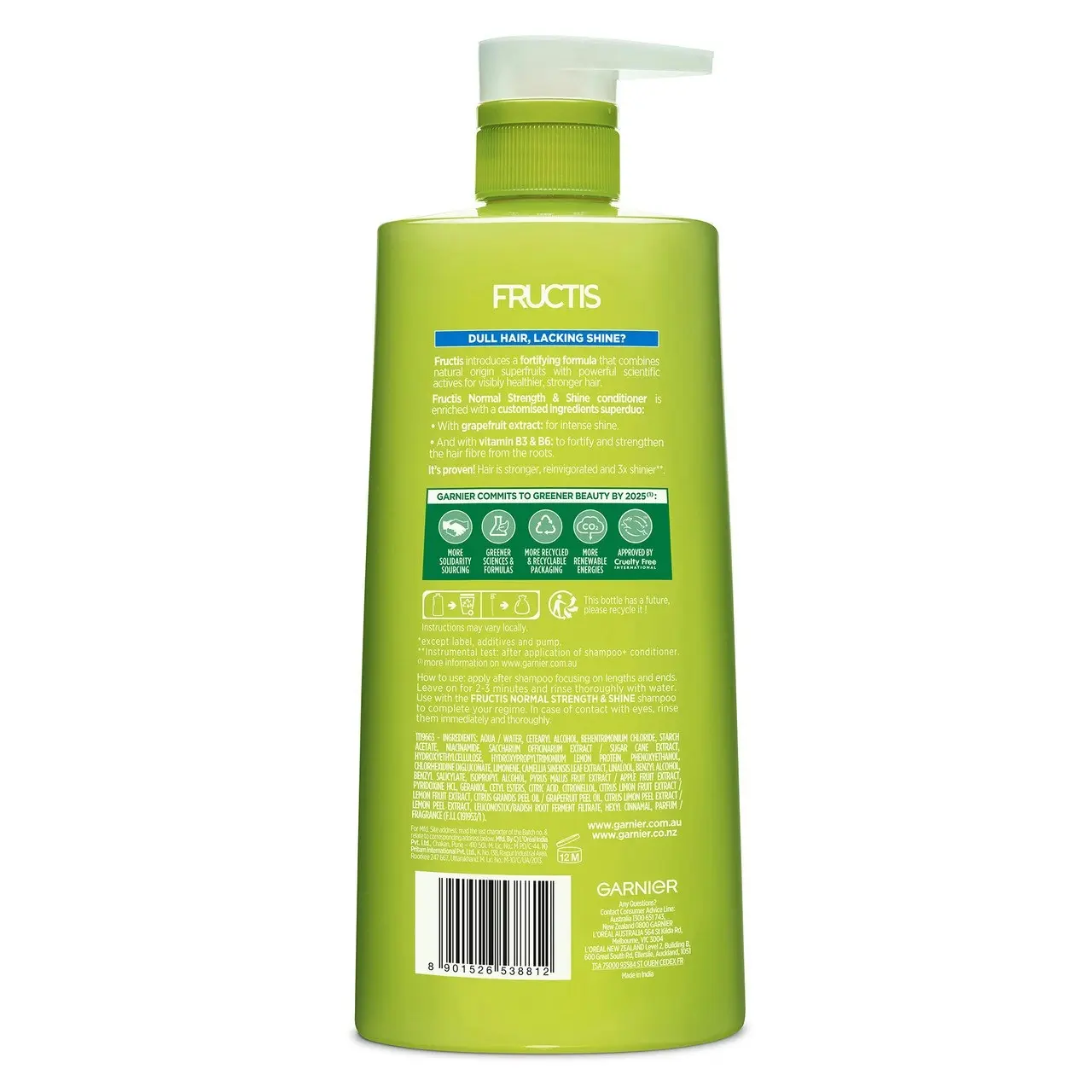 Garnier Fructis Normal Strength & Shine Conditioner 850ml for Normal Hair