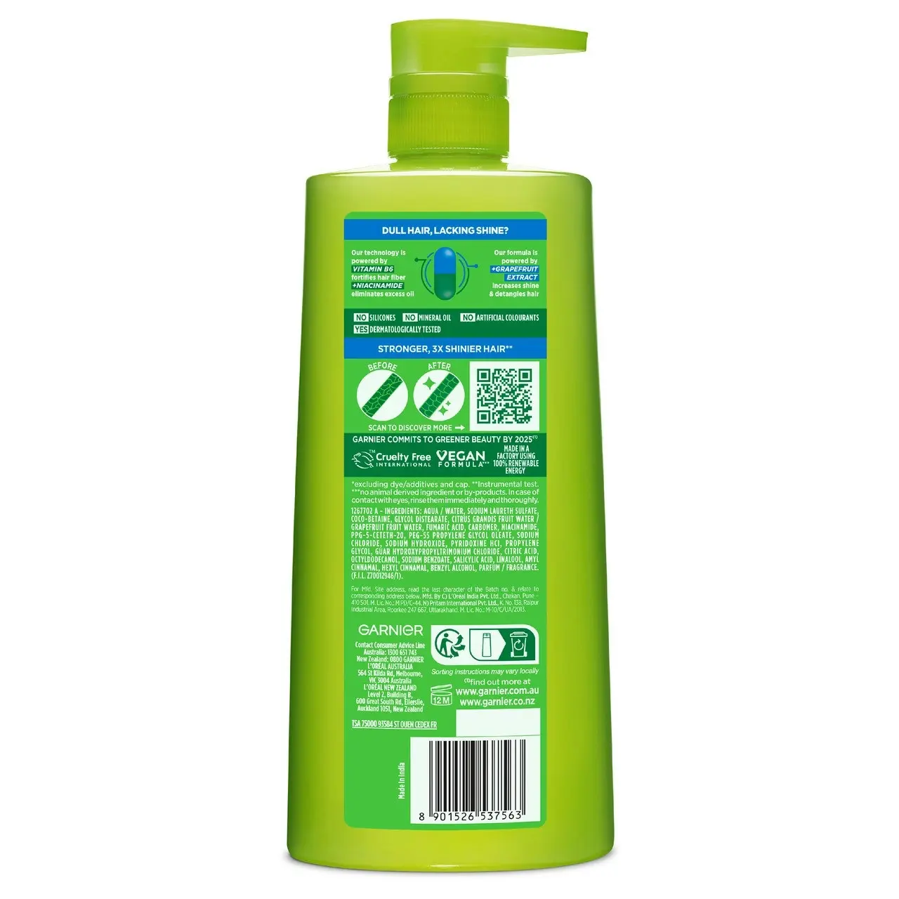 Garnier Fructis Normal Strength & Shine Shampoo 850ml for Normal Hair