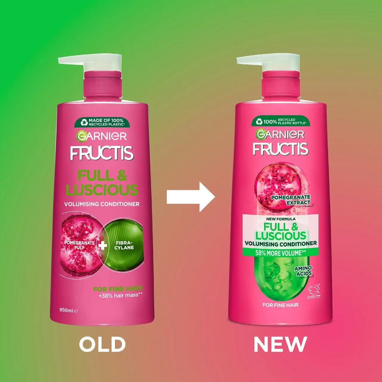 Garnier Fructis Full & Luscious Conditioner 850ml