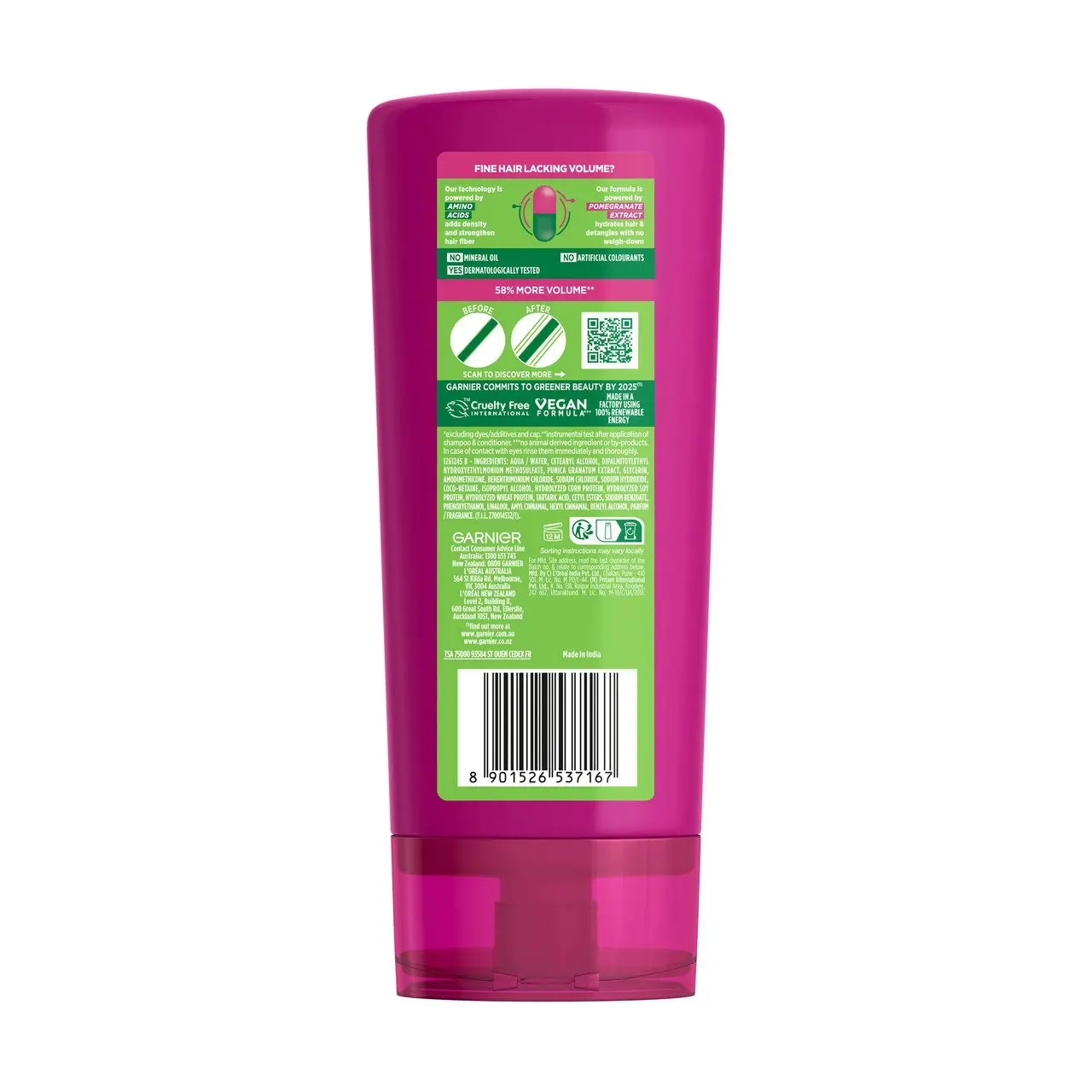 Garnier Fructis Full & Luscious Conditioner 315ml for Fine Hair