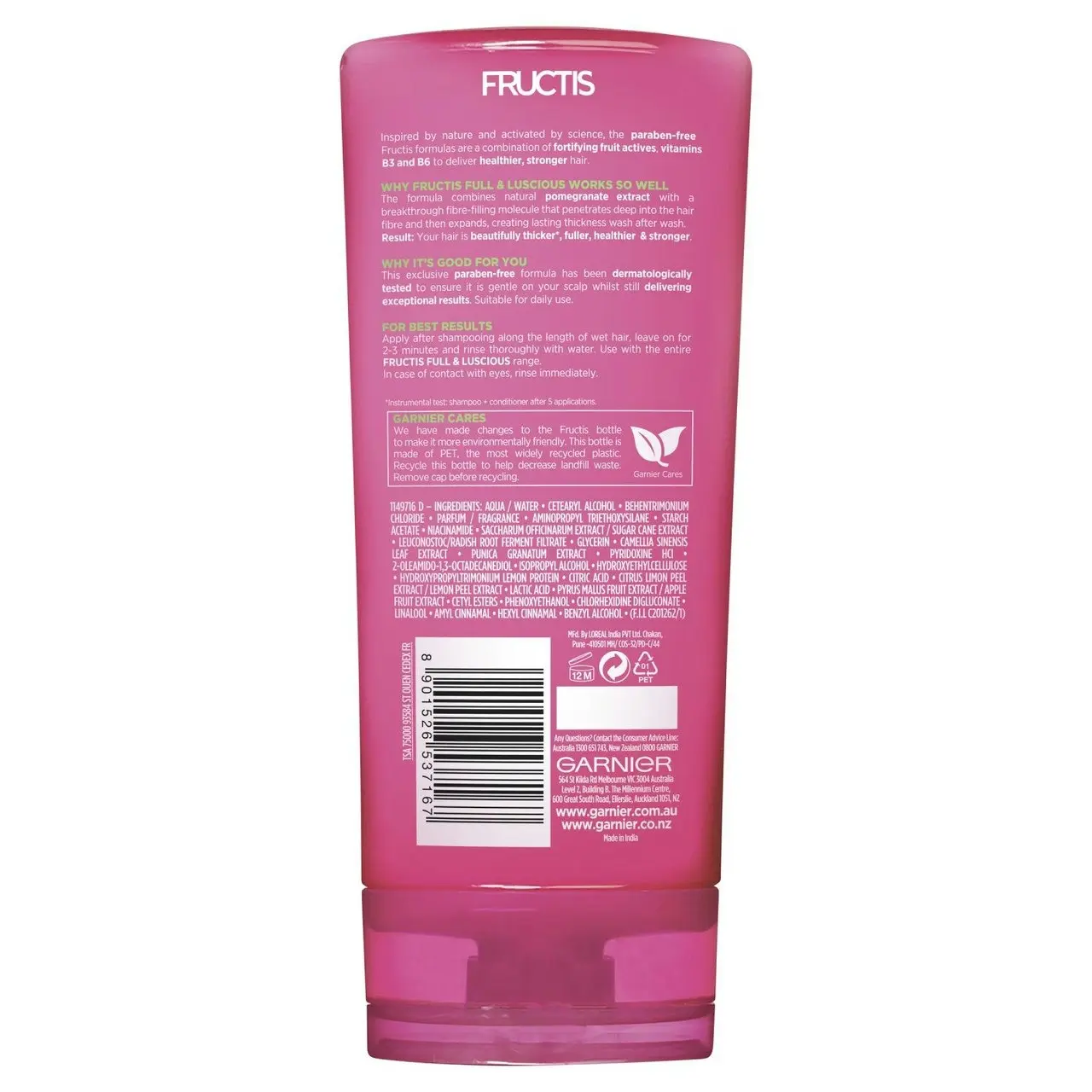 Garnier Fructis Full & Luscious Conditioner 315ml for Fine Hair