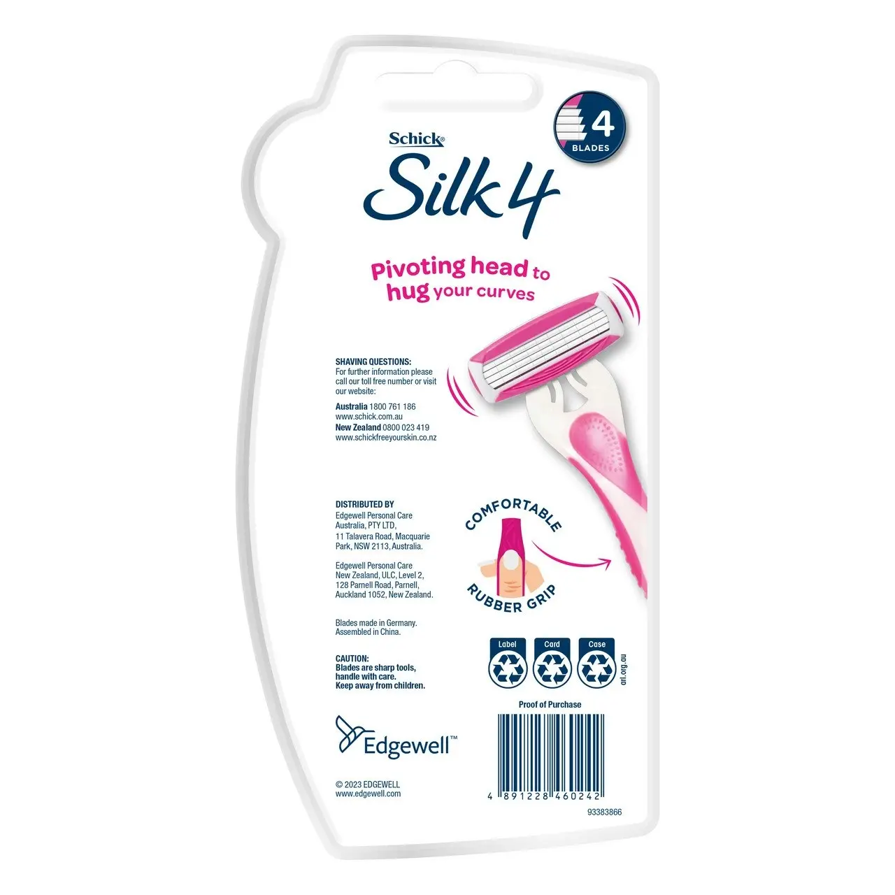 Schick Silk 4 Disposable Razors 3pk