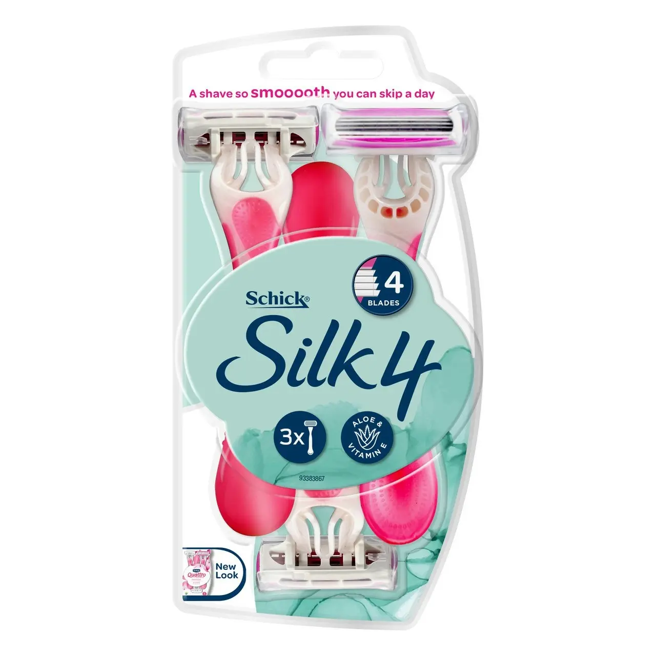 Schick Silk 4 Disposable Razors 3pk