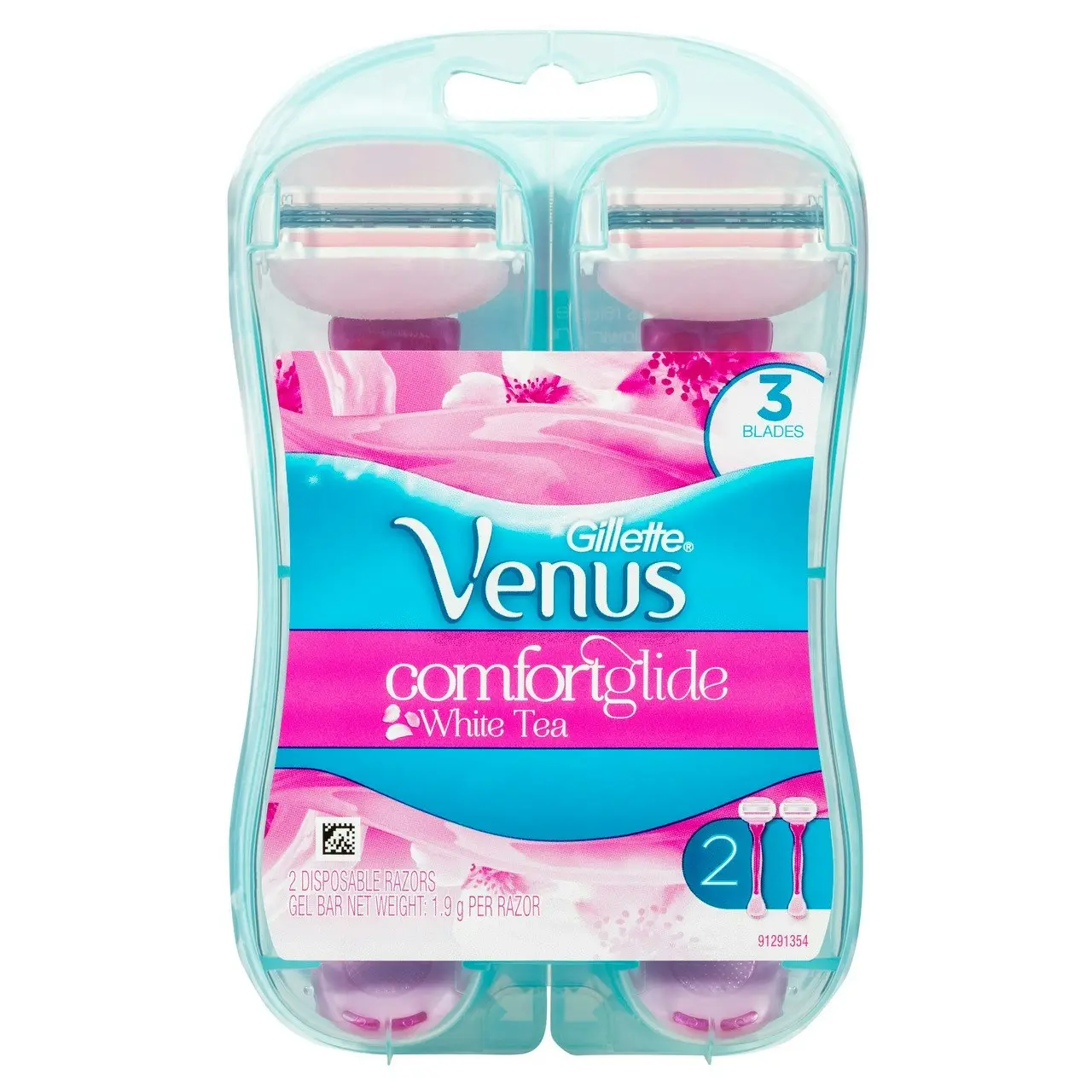 Gillette Venus ComfortGlide White Tea Women's Disposable Razor, 2 Count