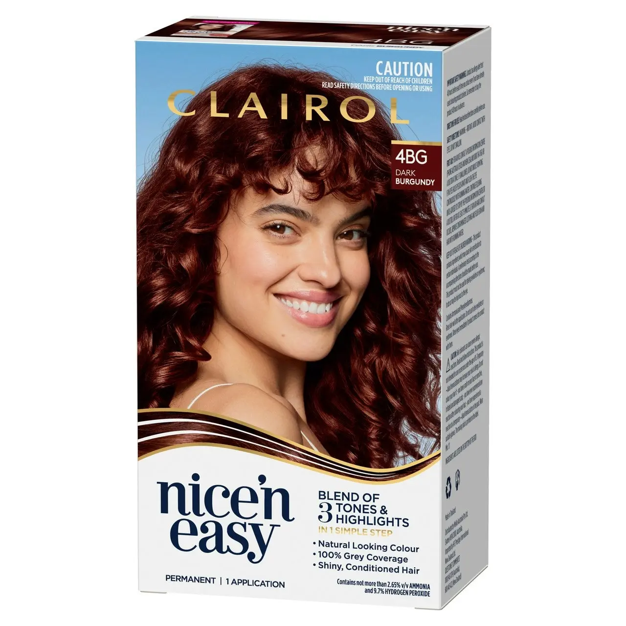 Clairol Nice 'N Easy 4BG Natural Burgundy Permanent Hair Colour