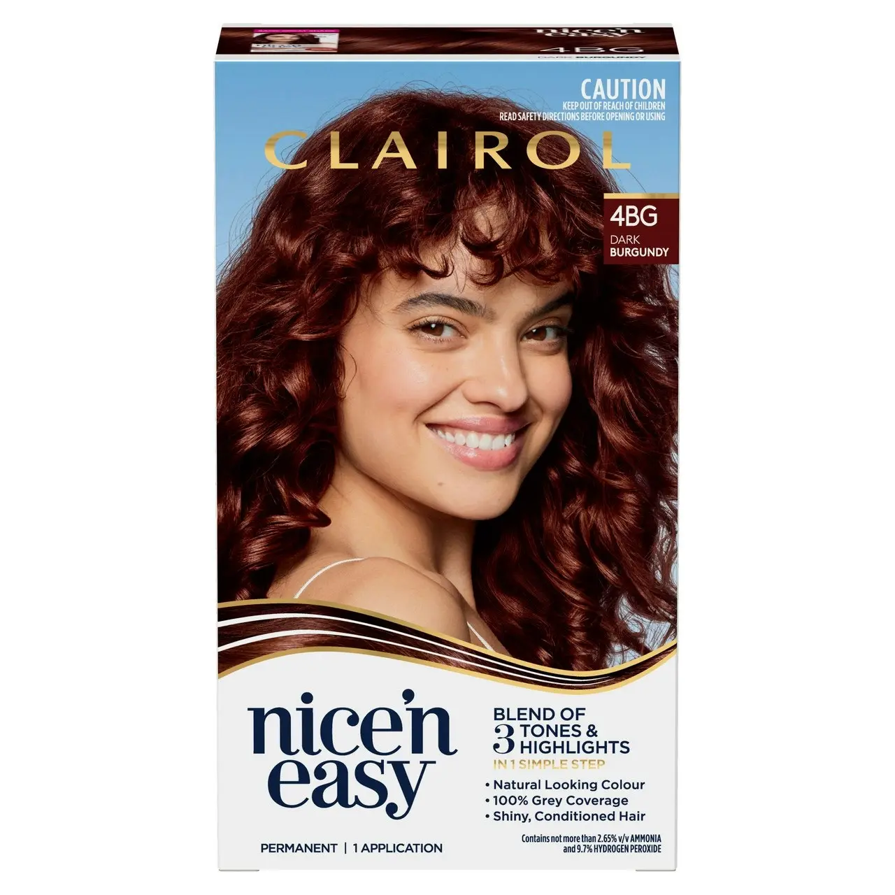 Clairol Nice 'N Easy 4BG Natural Burgundy Permanent Hair Colour