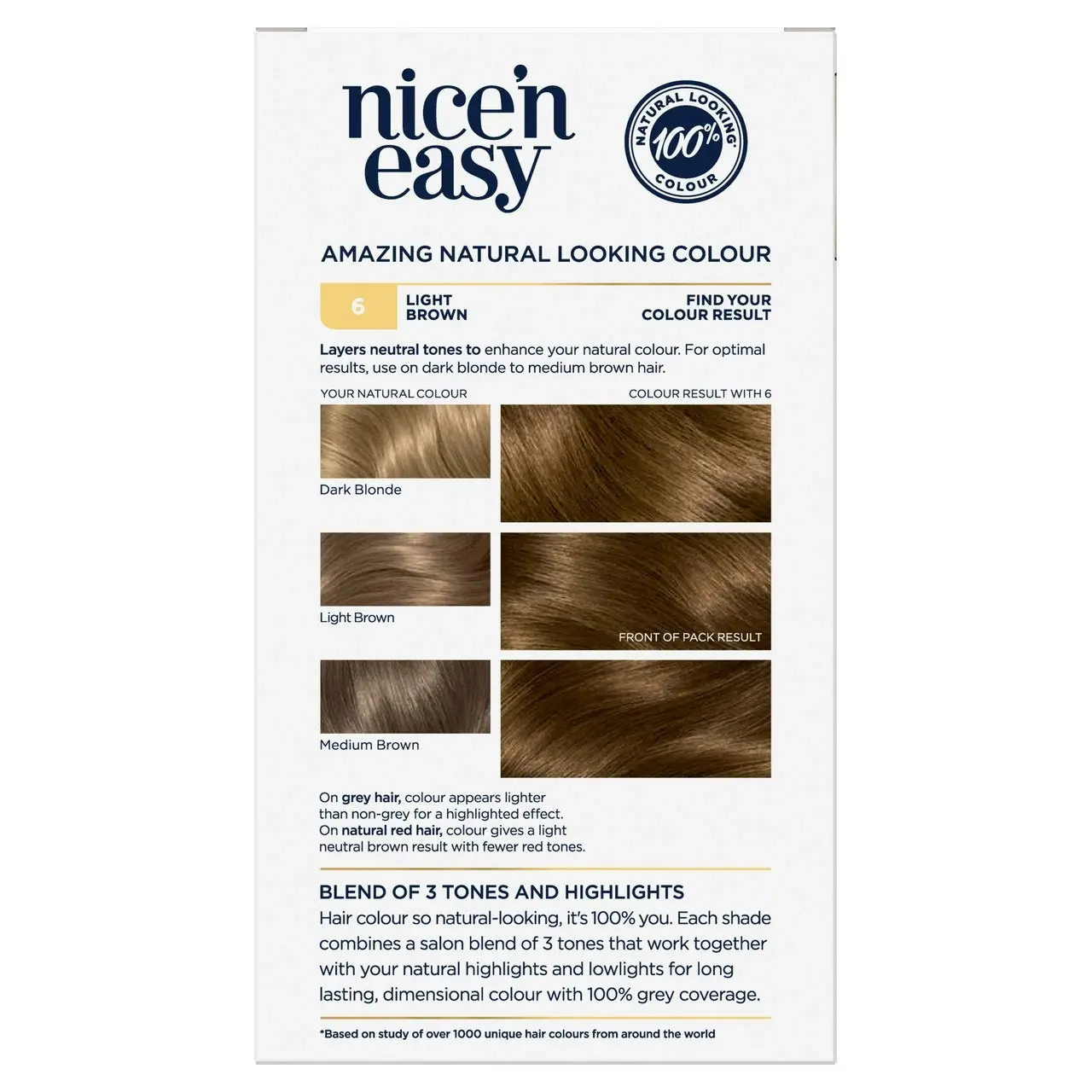 Clairol Nice 'N Easy 6 Natural Light Brown Permanent Hair Colour