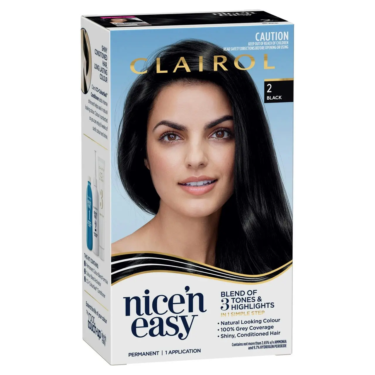 Clairol Nice 'N Easy 2 Natural Black Permanent Hair Colour