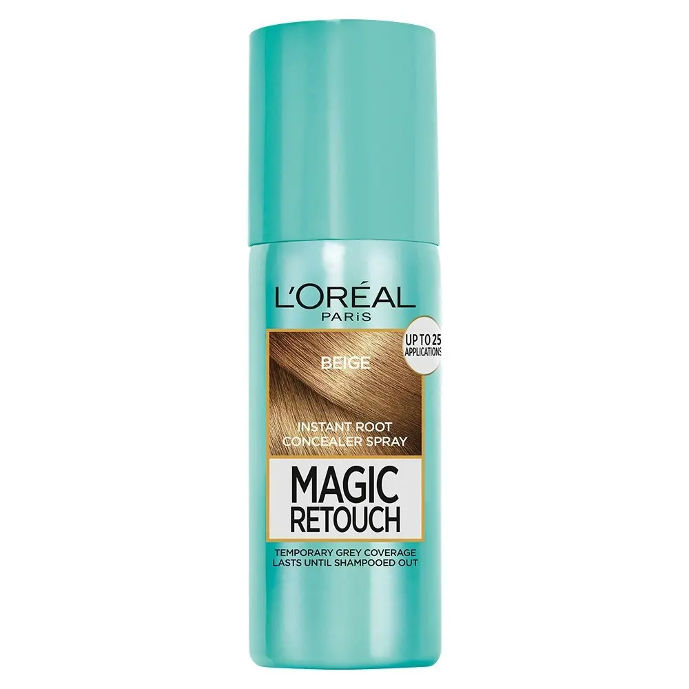 L'Oreal Paris Magic Retouch Temporary Root Concealer Spray - Beige (Instant Grey Hair Coverage)