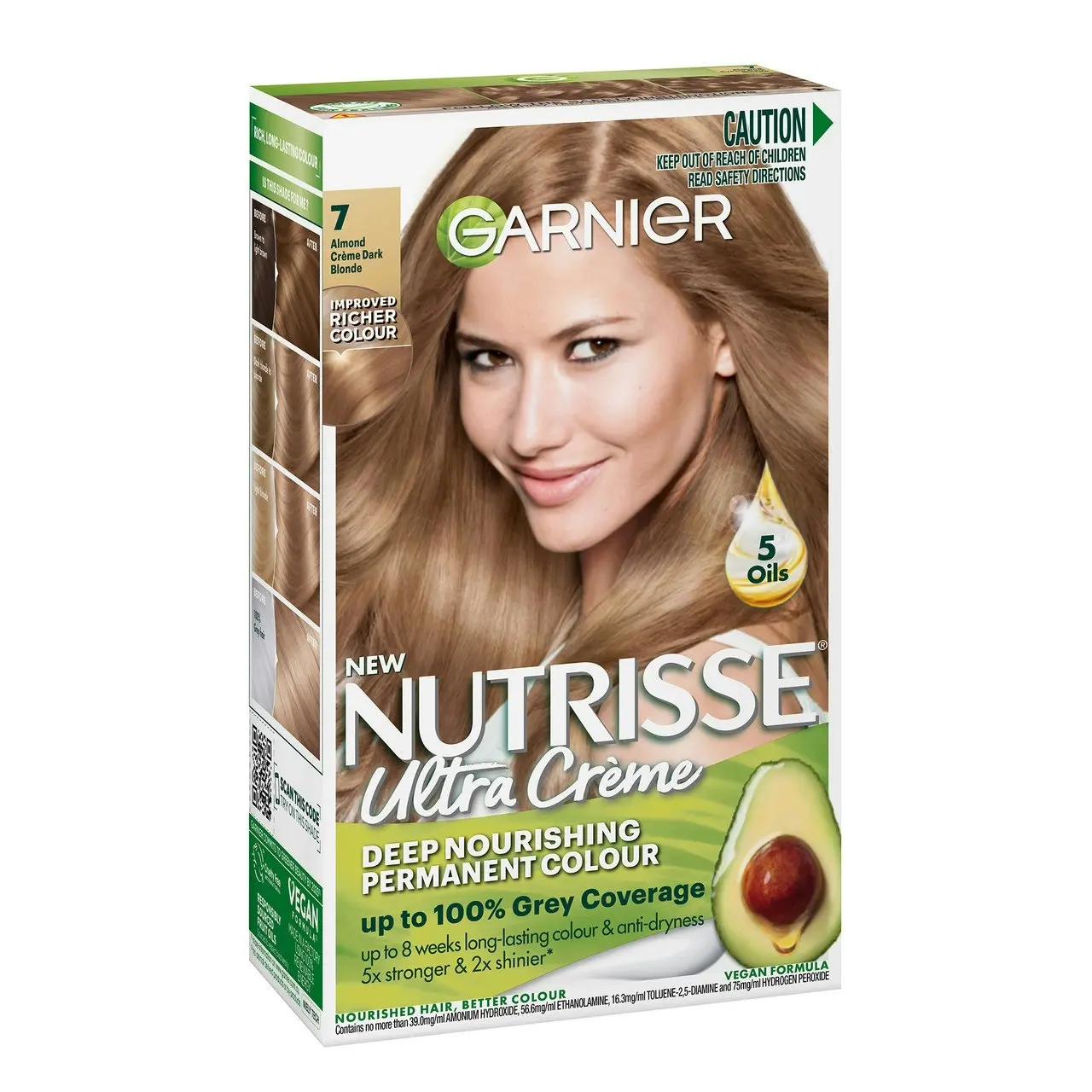 Garnier Nutrisse Permanent Hair Colour - 7.0 Almond Creme