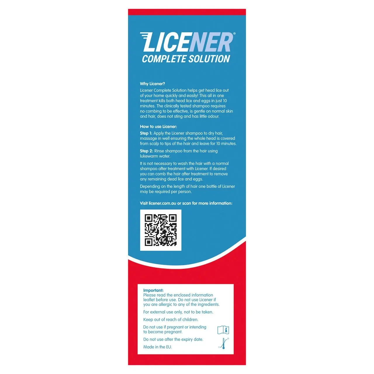 Licener All In One Head Lice Treatment 100mL