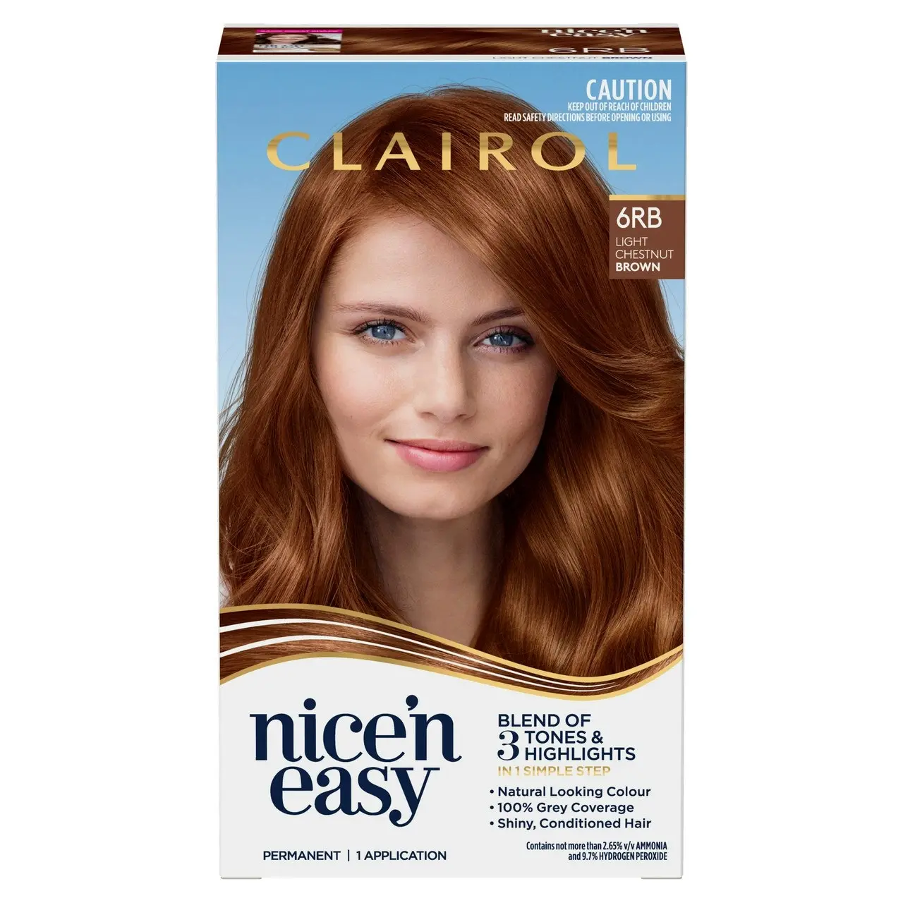 Clairol Nice 'N Easy 6RB Natural Light Chestnut Brown Permanent Hair Colour