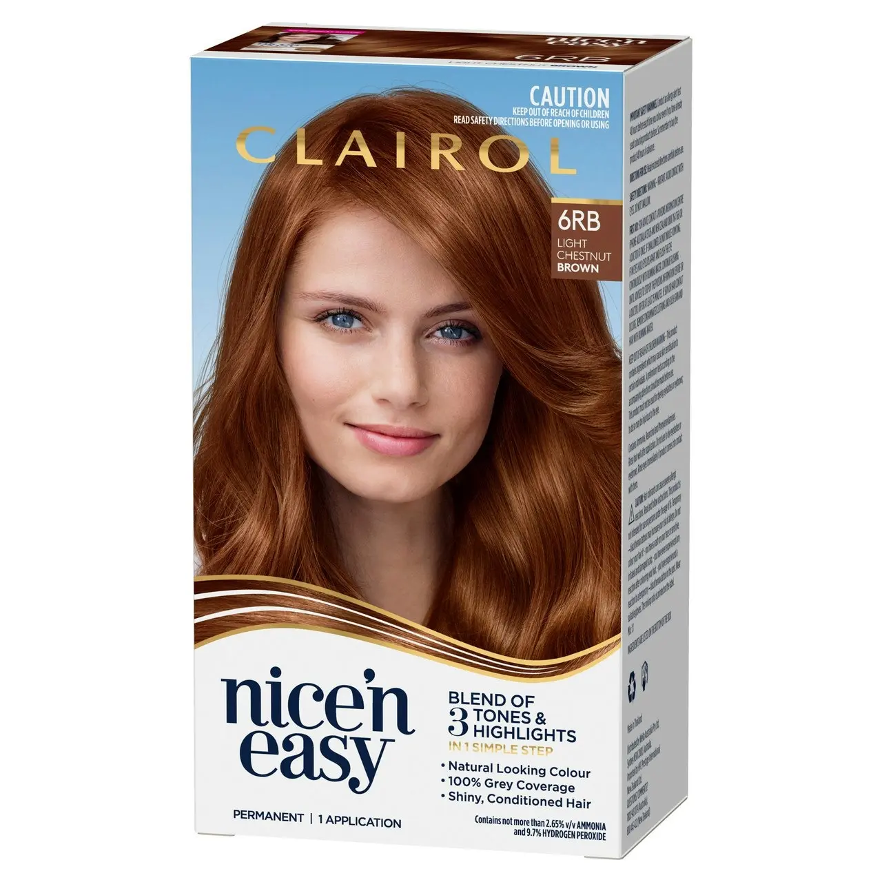 Clairol Nice 'N Easy 6RB Natural Light Chestnut Brown Permanent Hair Colour