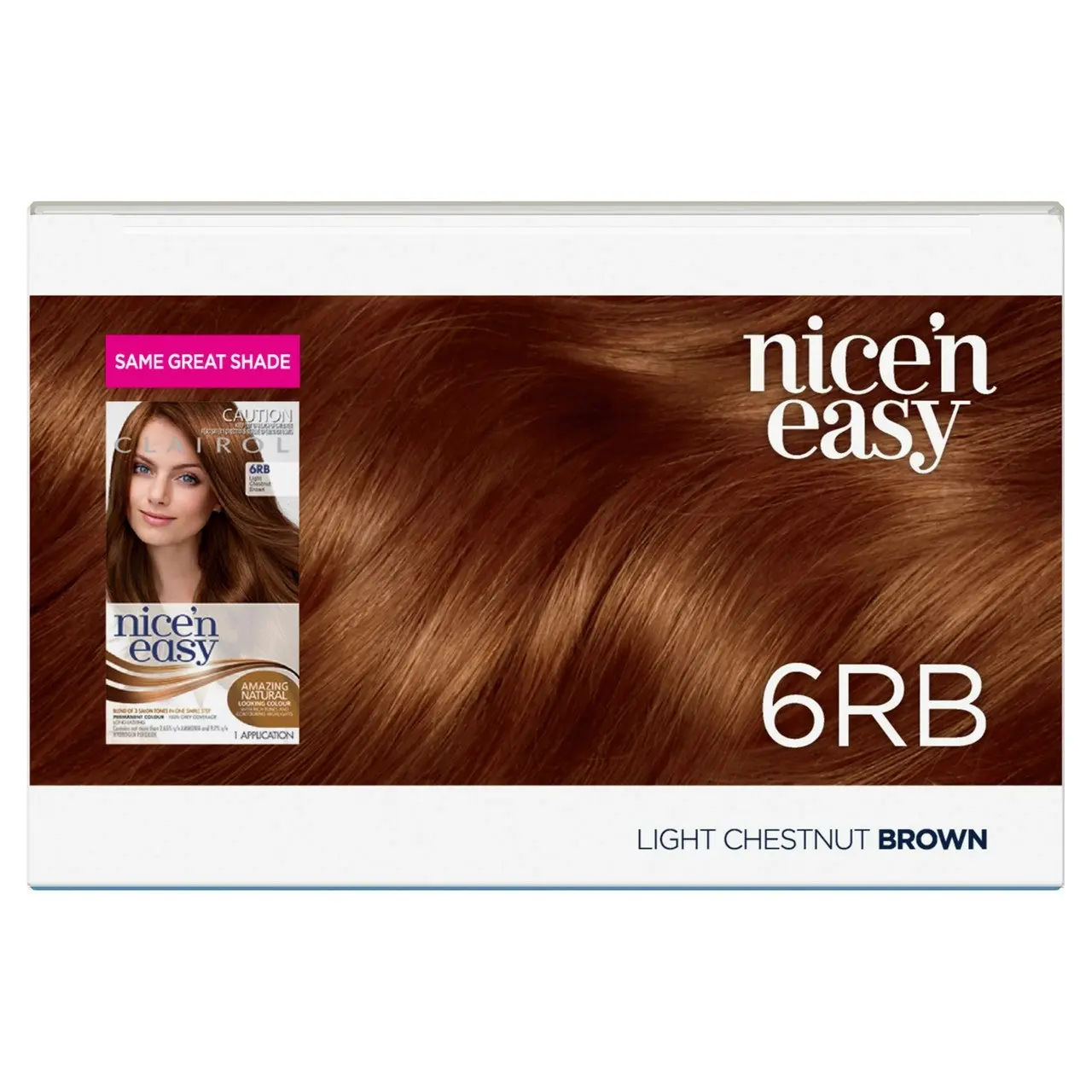 Clairol Nice 'N Easy 6RB Natural Light Chestnut Brown Permanent Hair Colour