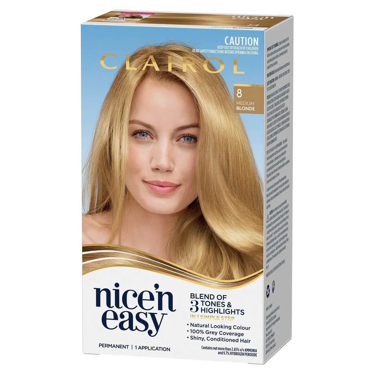 Clairol Nice 'N Easy 8 Medium Blonde Permanent Hair Colour