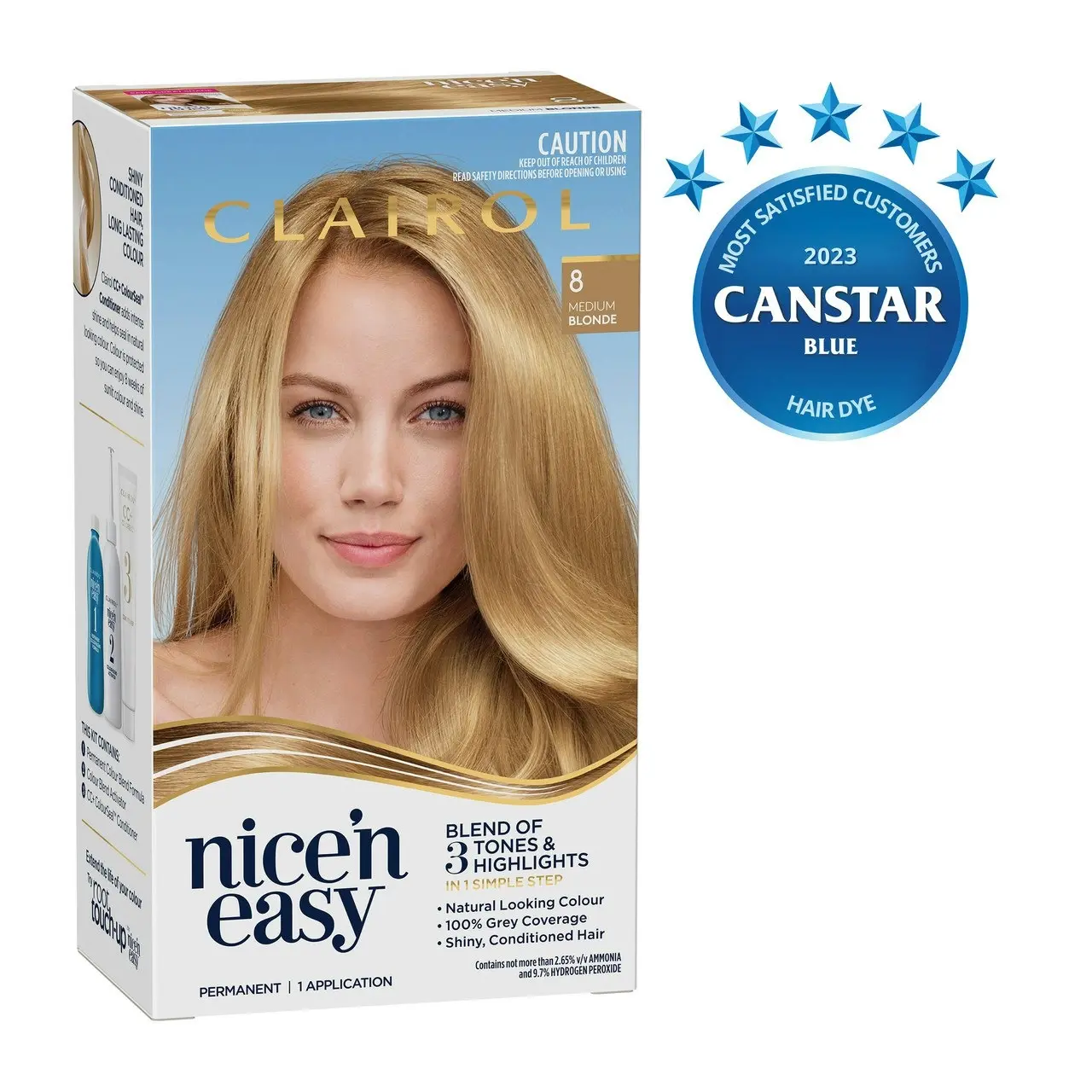 Clairol Nice 'N Easy 8 Medium Blonde Permanent Hair Colour