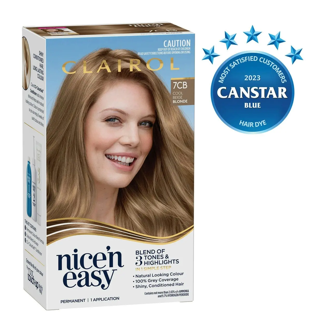 Clairol Nice 'N Easy 7CB Natural Dark Champagne Blonde Permanent Hair Colour