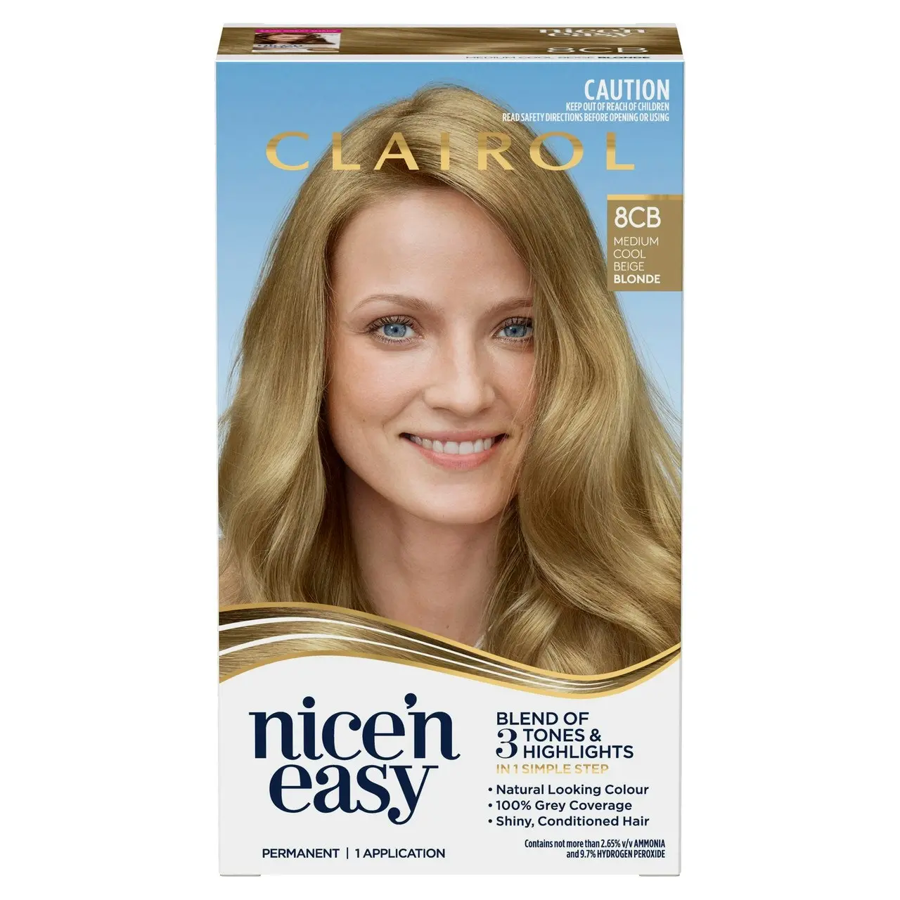 Clairol Nice 'N Easy 8CB Medium Champagne Blonde Permanent Hair Colour