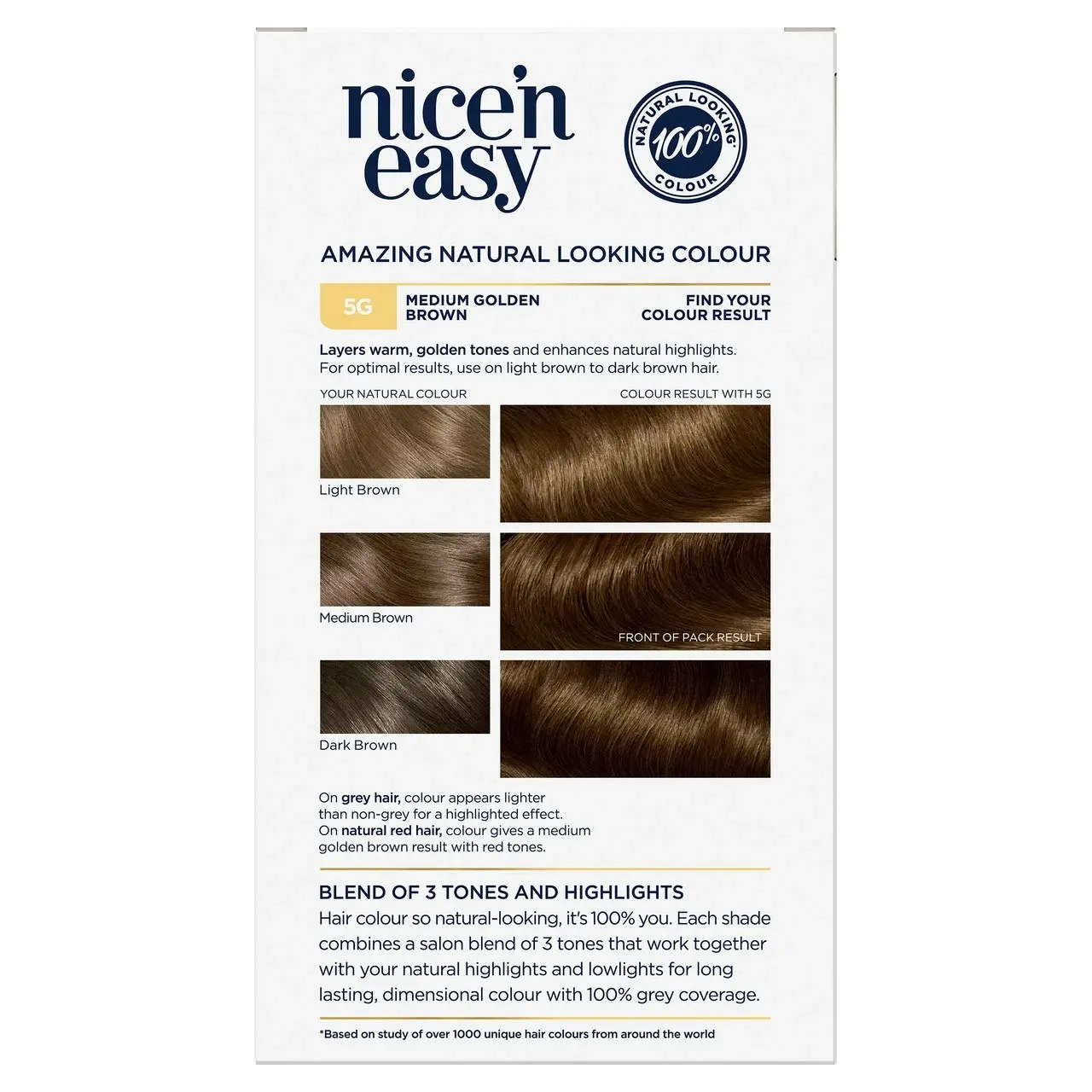 Clairol Nice 'N Easy 5G Natural Medium Golden Brown Permanent Hair Colour