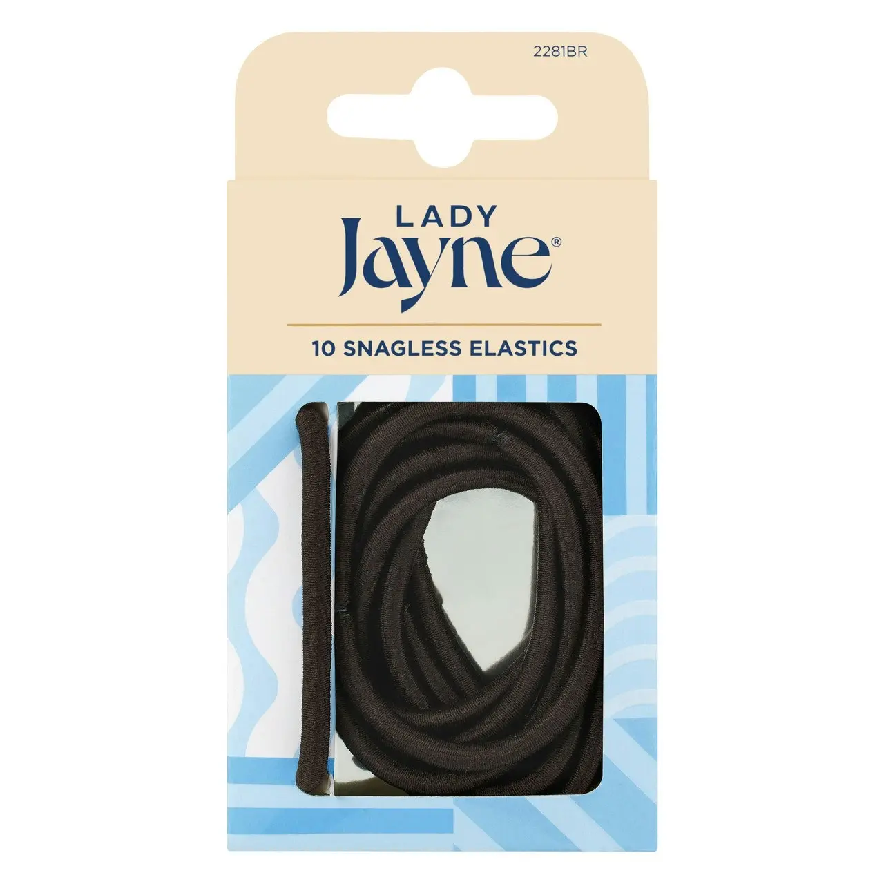 Lady Jayne Brown Snagless Thick Elastics - Pk10