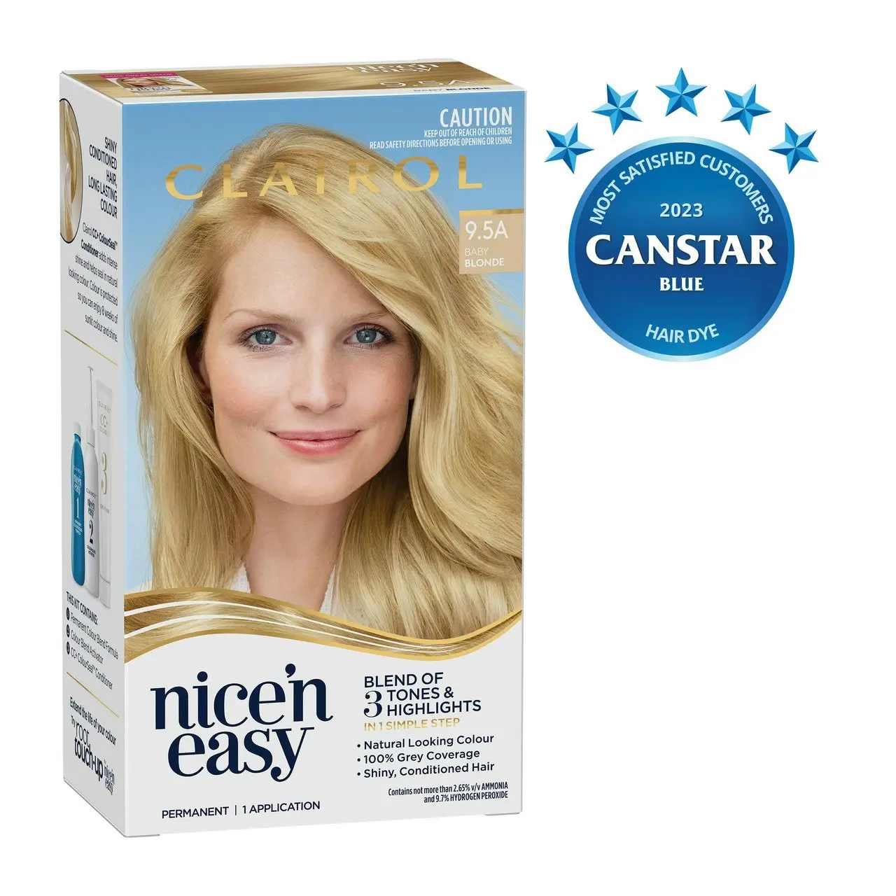 Clairol Nice 'N Easy 9.5A Natural Baby Blonde Permanent Hair Colour