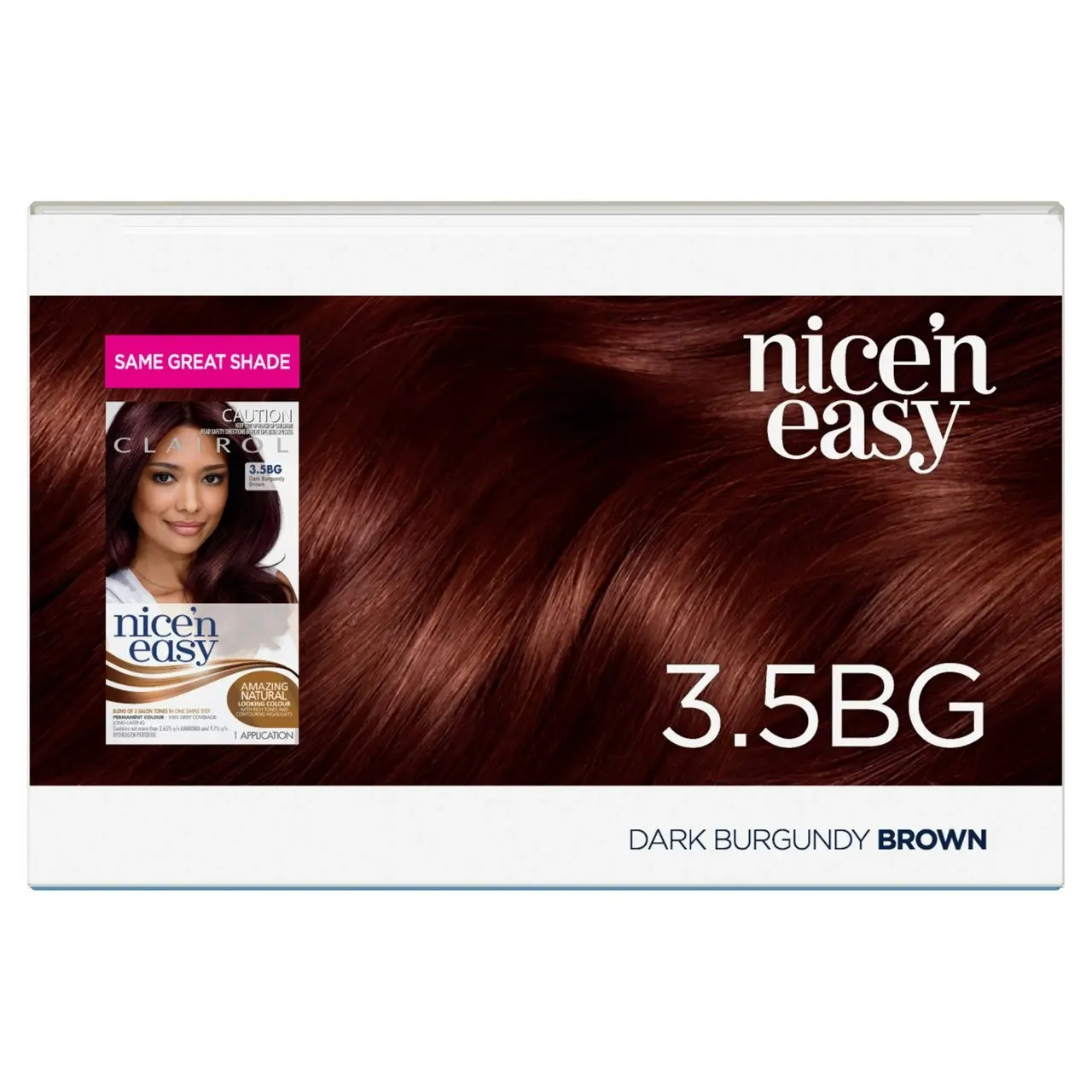 Clairol Nice 'N Easy 3.5BG Natural Dark Burgundy Permanent Hair Colour