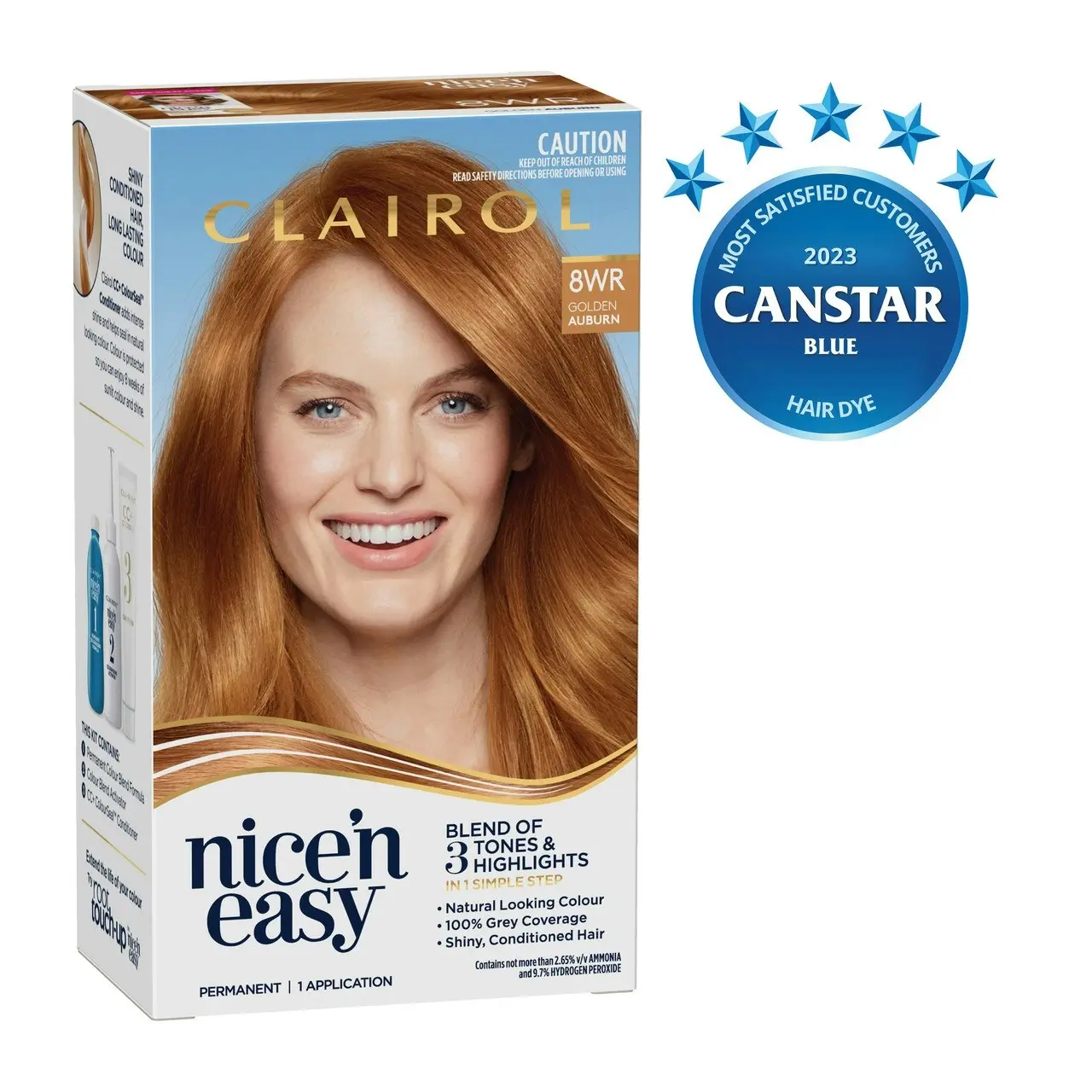 Clairol Nice 'N Easy 8WR Natural Golden Auburn Permanent Hair Colour