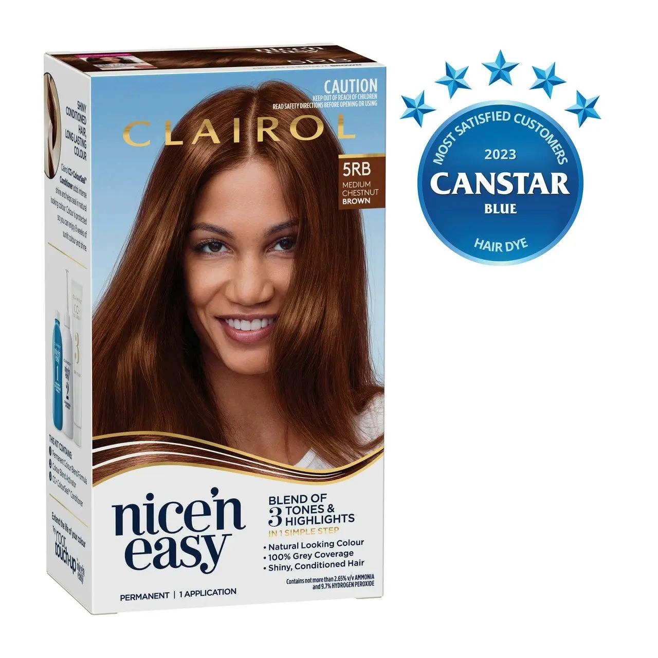 Clairol Nice 'N Easy 5RB Natural Medium Chestnut Brown Permanent Hair Colour