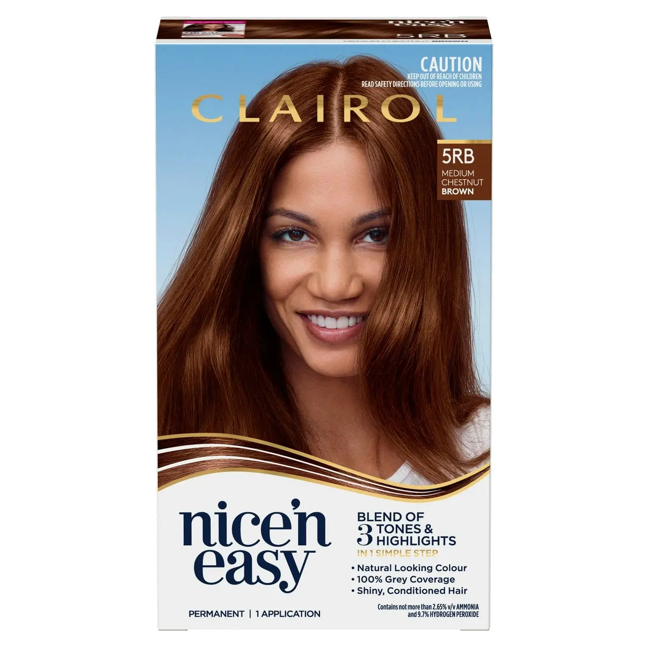 Clairol Nice 'N Easy 5RB Natural Medium Chestnut Brown Permanent Hair Colour