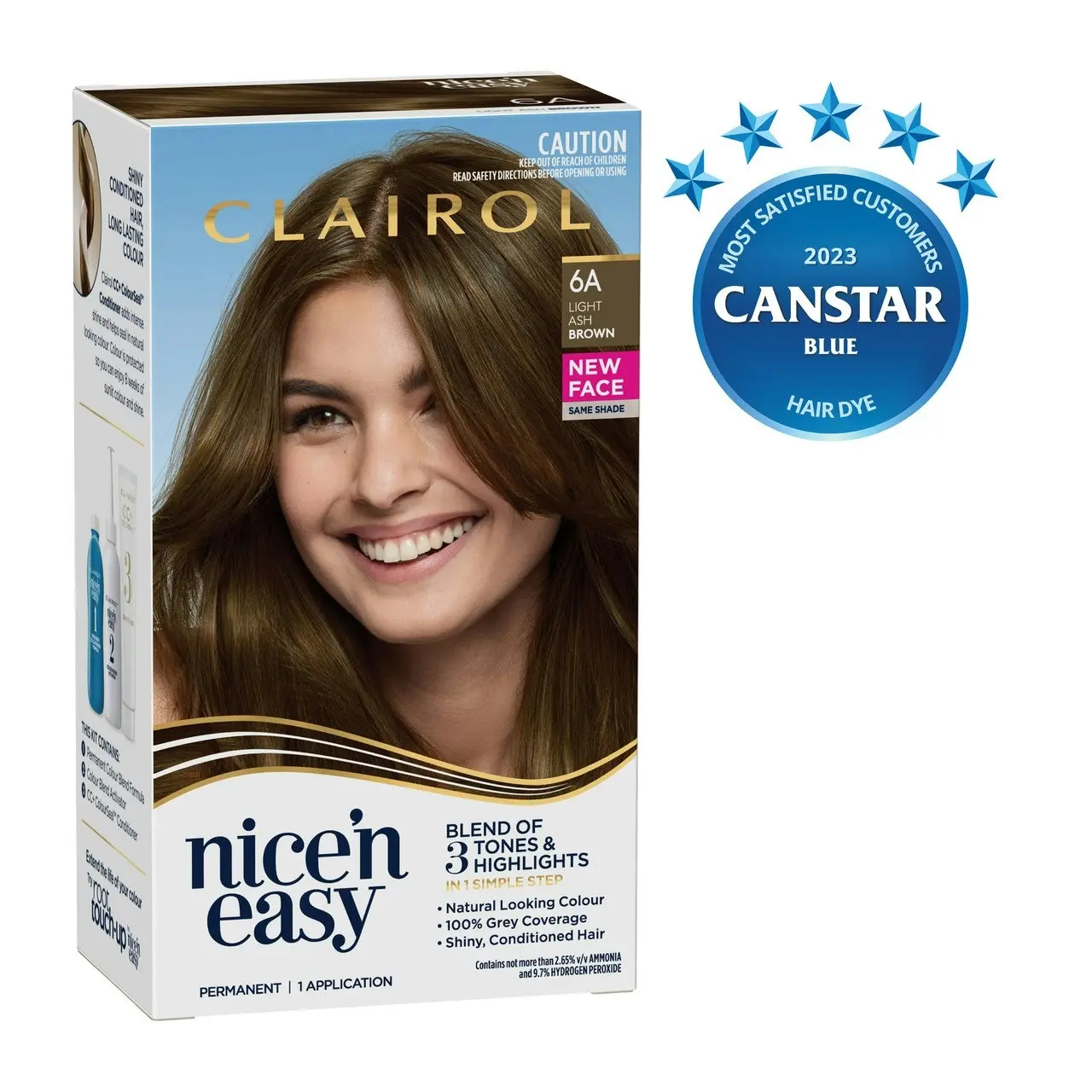 Clairol Nice 'N Easy 6A Natural Light Ash Brown Permanent Hair Colour