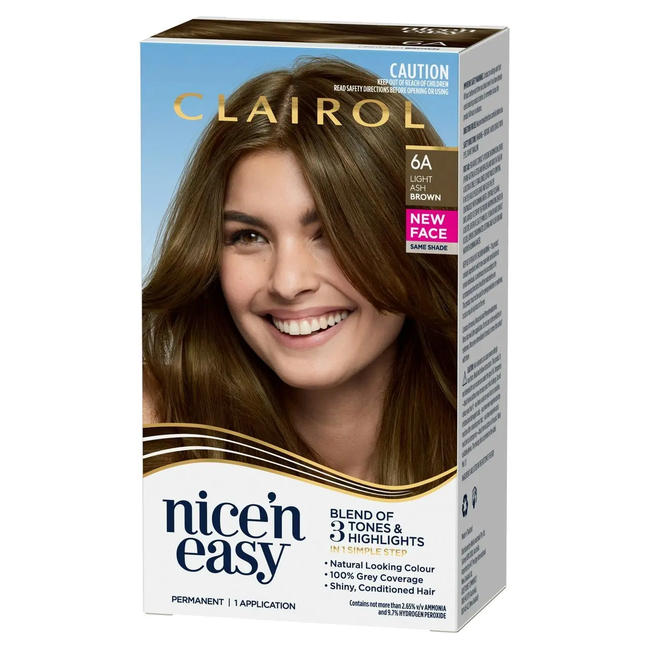 Clairol Nice 'N Easy 6A Natural Light Ash Brown Permanent Hair Colour