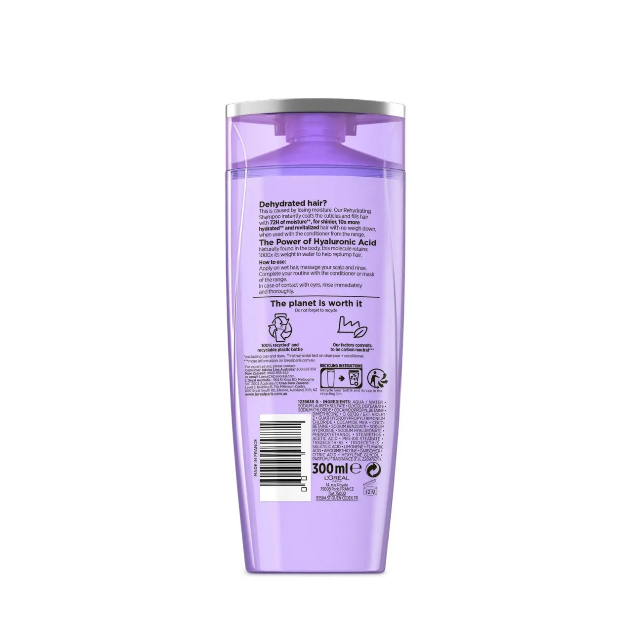 L'Oreal Paris Elvive Hyaluron Plump 72H Moisture Filling Shampoo 300ml