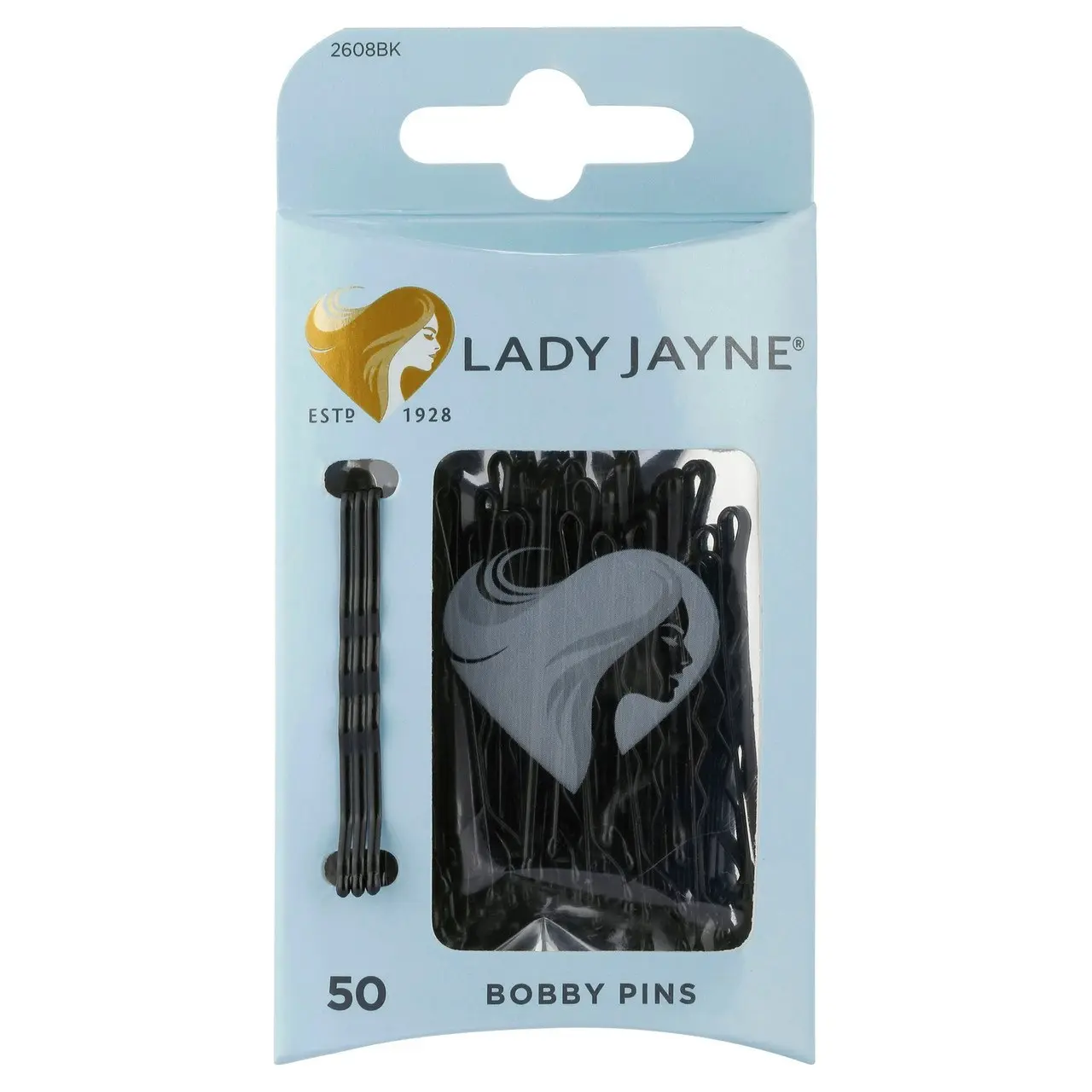 Lady Jayne Black Bobby Pins - 50 Pk