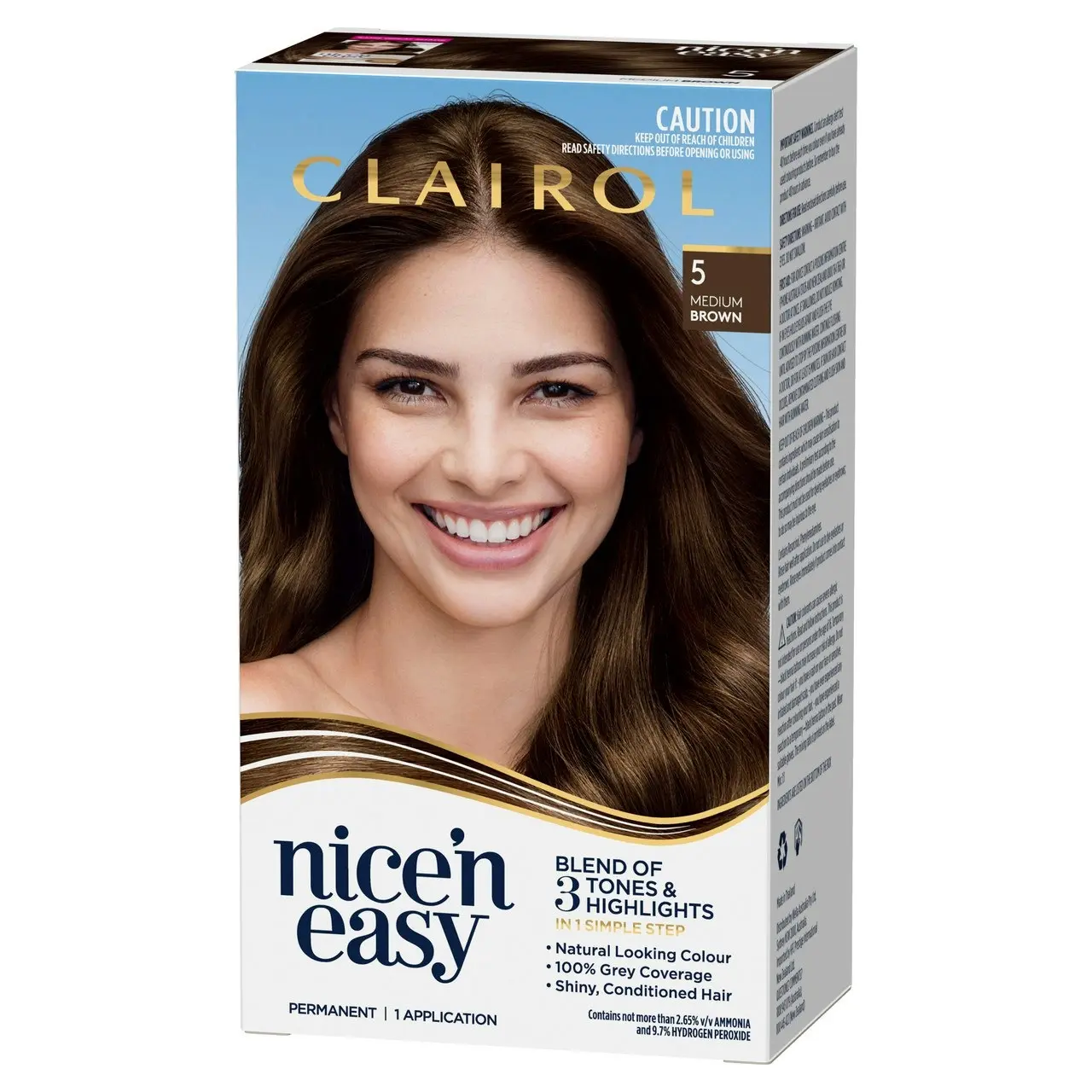 Clairol Nice 'N Easy 5 Natural Medium Brown Permanent Hair Colour