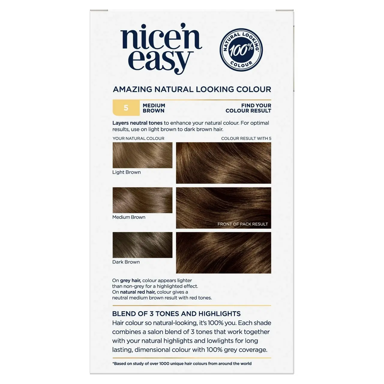 Clairol Nice 'N Easy 5 Natural Medium Brown Permanent Hair Colour