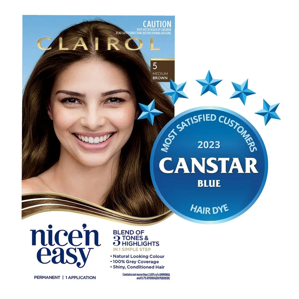 Clairol Nice 'N Easy 5 Natural Medium Brown Permanent Hair Colour