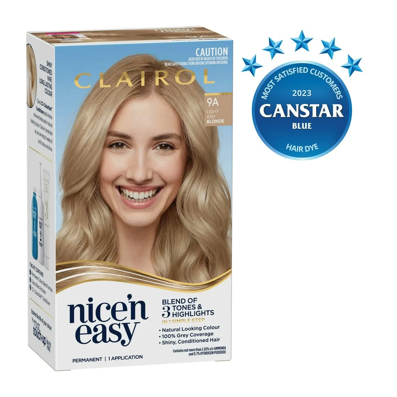 Clairol Nice 'N Easy 9A Natural Light Ash Blonde Permanent Hair Colour