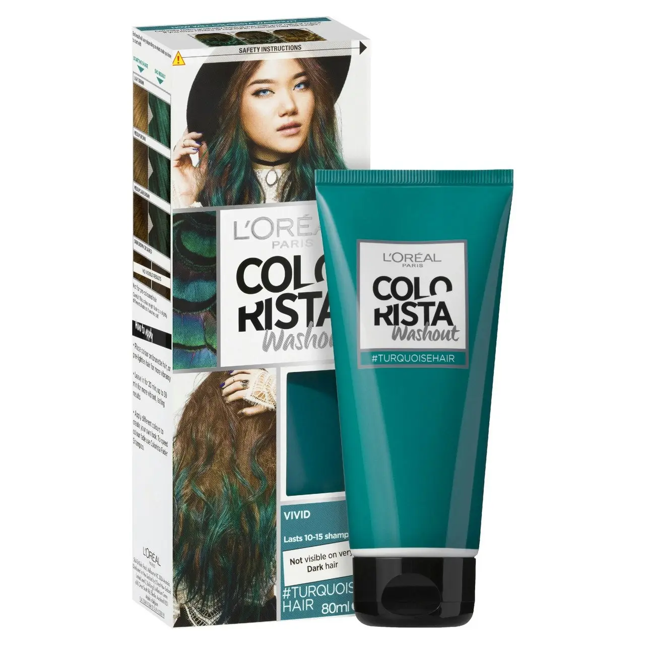 L'Oreal Paris Colorista Washout Turquoise Hair (Semi-Permanent Hair Colour)