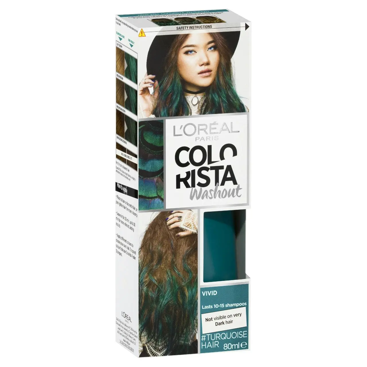 L'Oreal Paris Colorista Washout Turquoise Hair (Semi-Permanent Hair Colour)