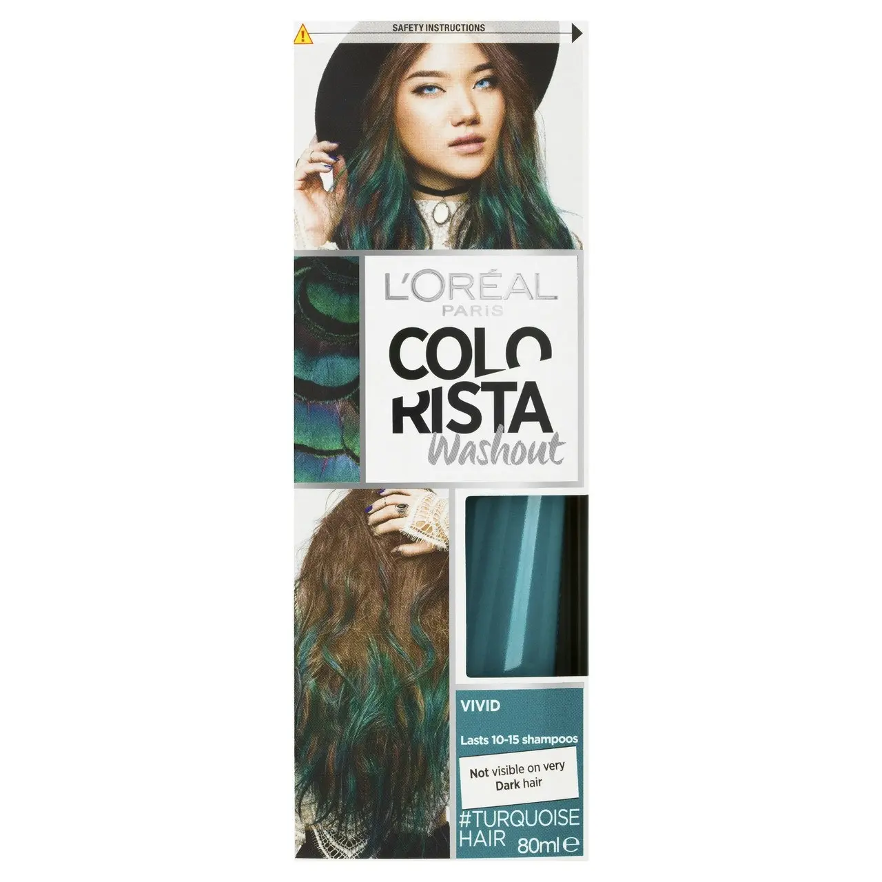 L'Oreal Paris Colorista Washout Turquoise Hair (Semi-Permanent Hair Colour)