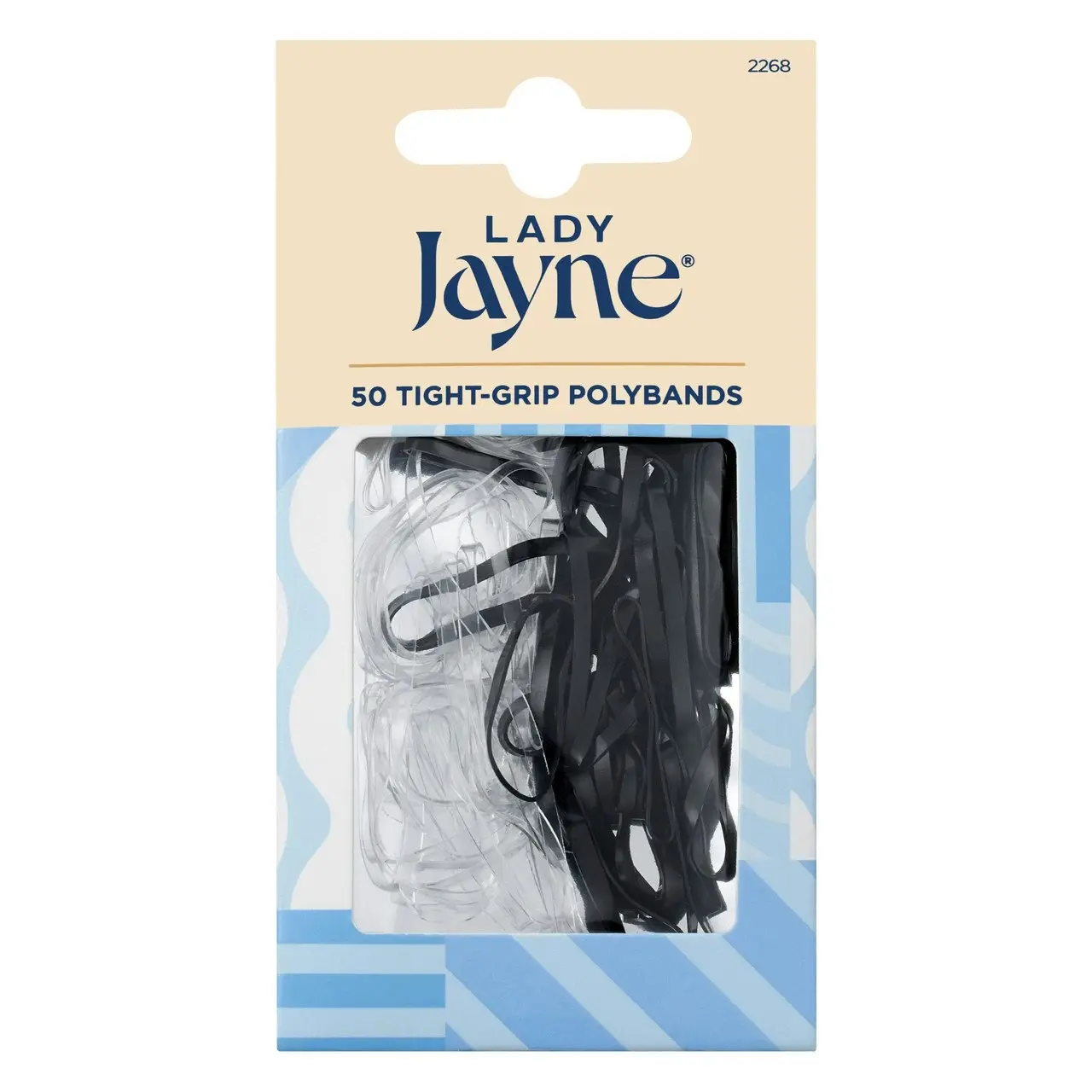 Lady Jayne Black Snagless Elastomer Elastics - Pk50