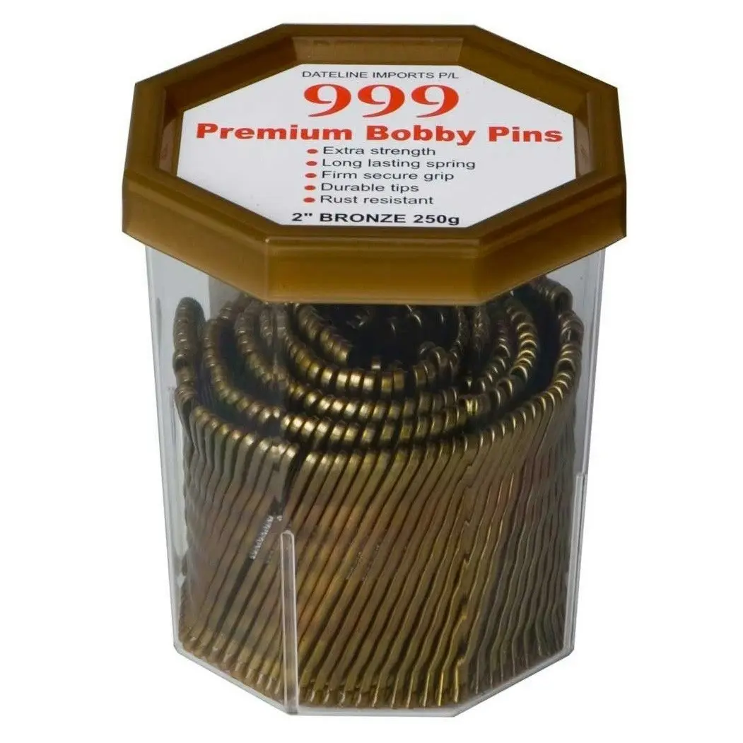 999 Bobby Pins Bronze 250g Tub