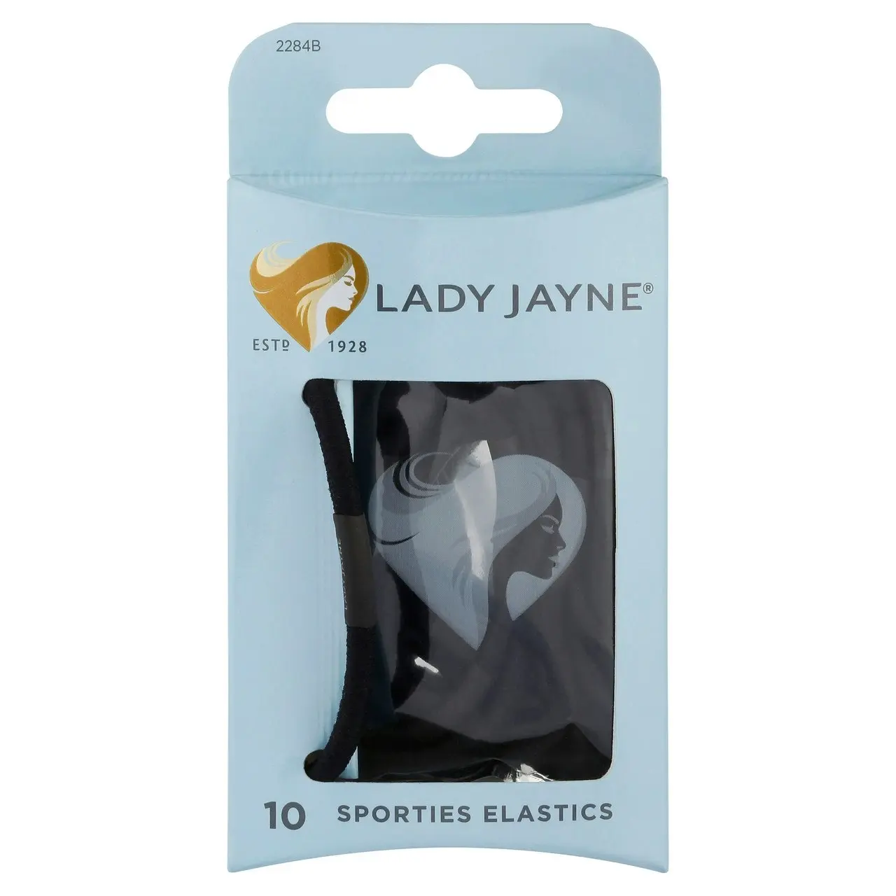 Lady Jayne Black Super Hold Thick Elastics - Pk 10