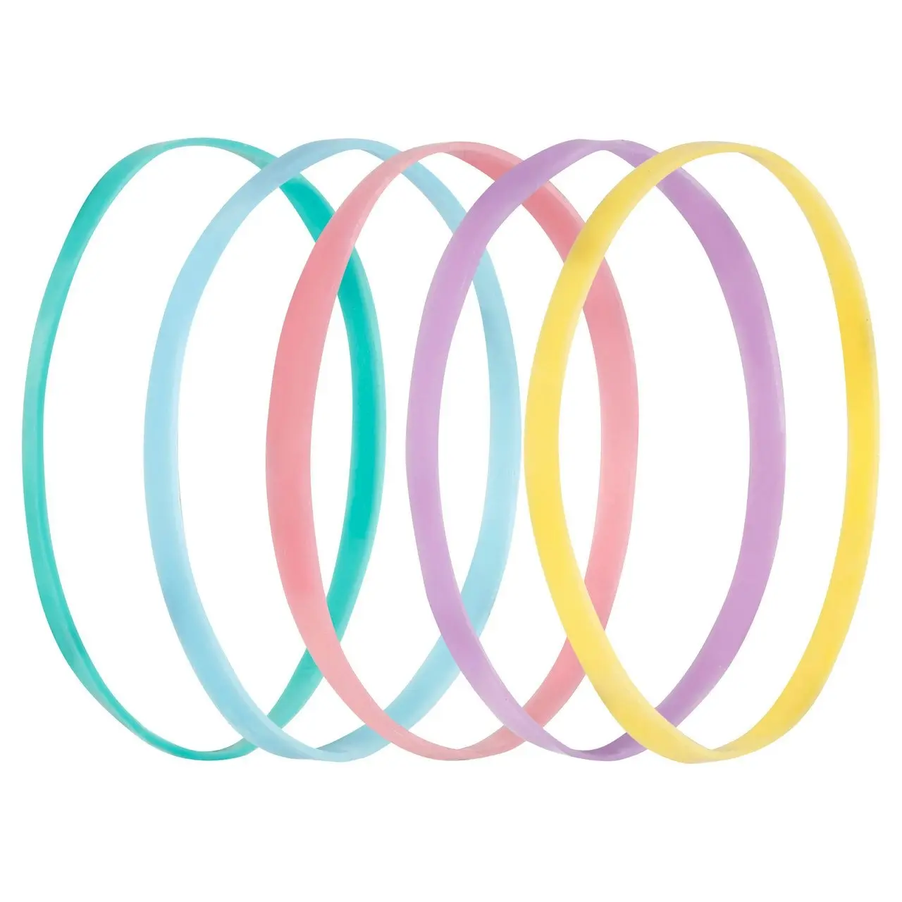 Lady Jayne Pastel Snagless Elastomer Elastics - Pk 50