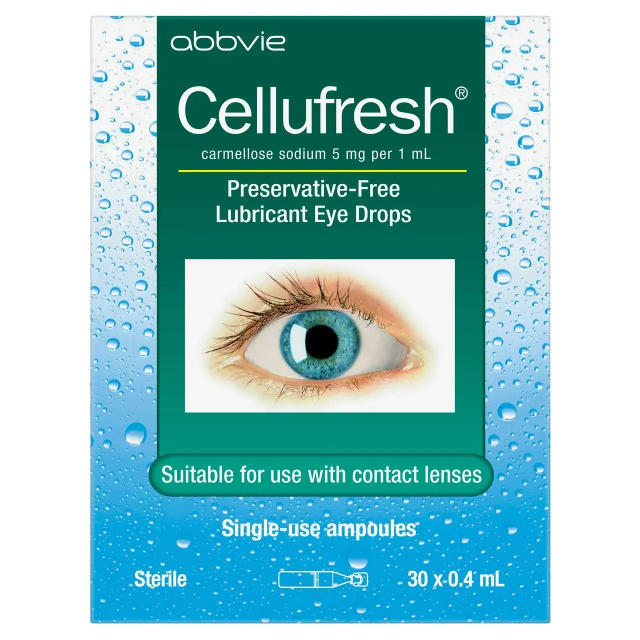 CELLUFRESH Lubricant Eye Drops 30 x 0.4mL