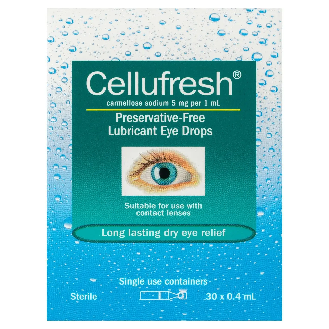 CELLUFRESH Lubricant Eye Drops 30 x 0.4mL