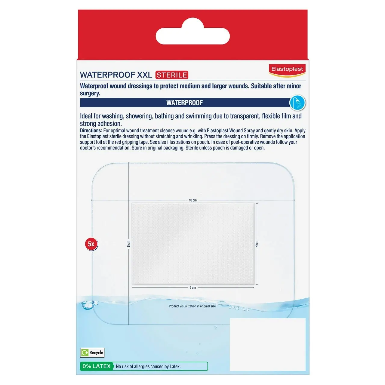 Elastoplast Waterproof XXL 5 Dressings