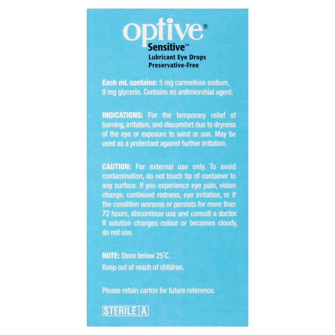 OPTIVE Sensitive Lubricant Eye Drops 30 X 0.4mL